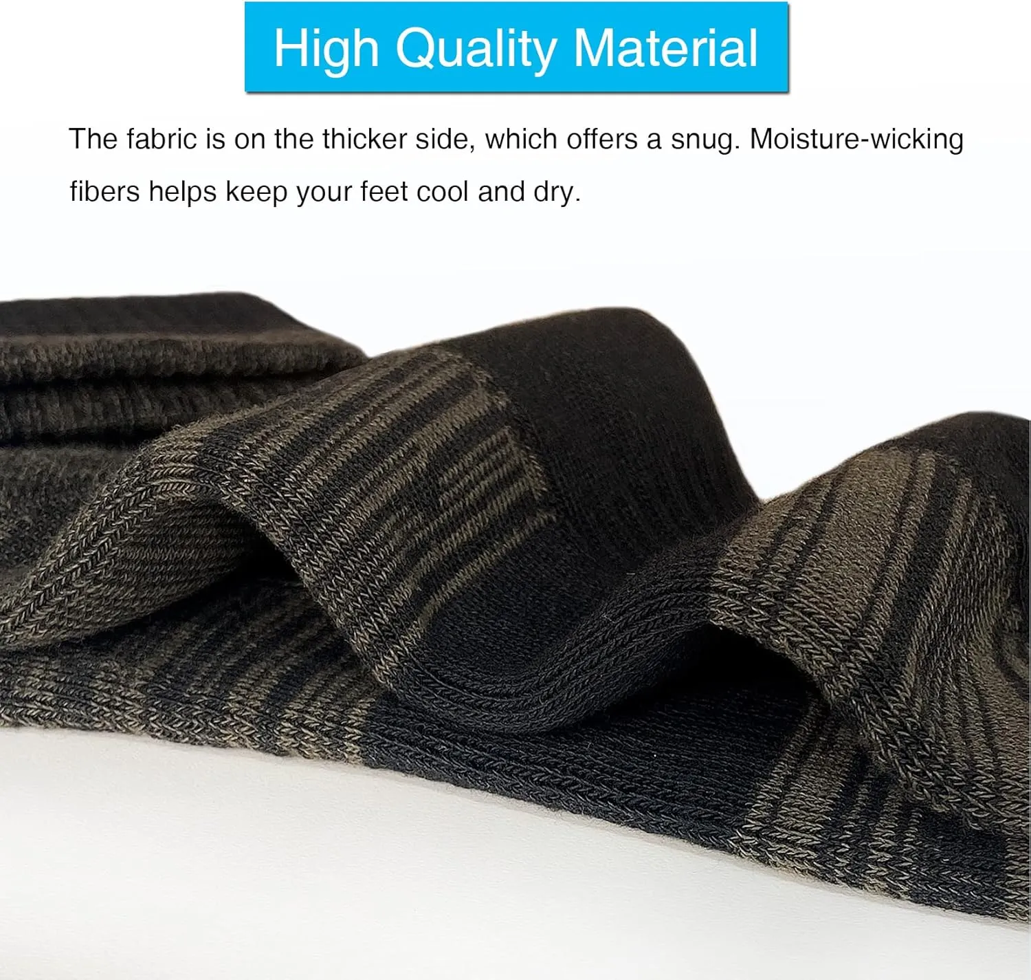 APTYID Men's Moisture Wicking Cushioned Crew Work Boot Socks (4-6 Pairs)