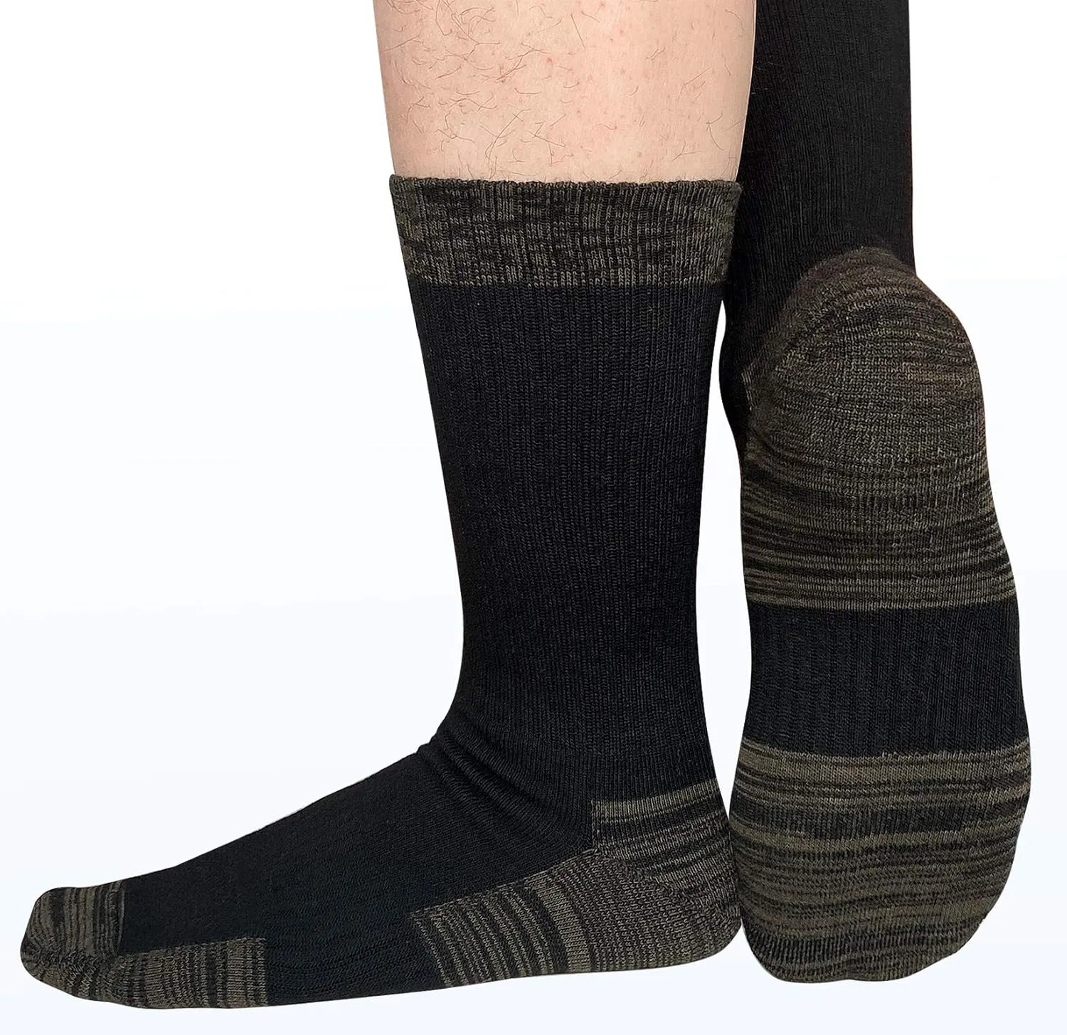 APTYID Men's Moisture Wicking Cushioned Crew Work Boot Socks (4-6 Pairs)