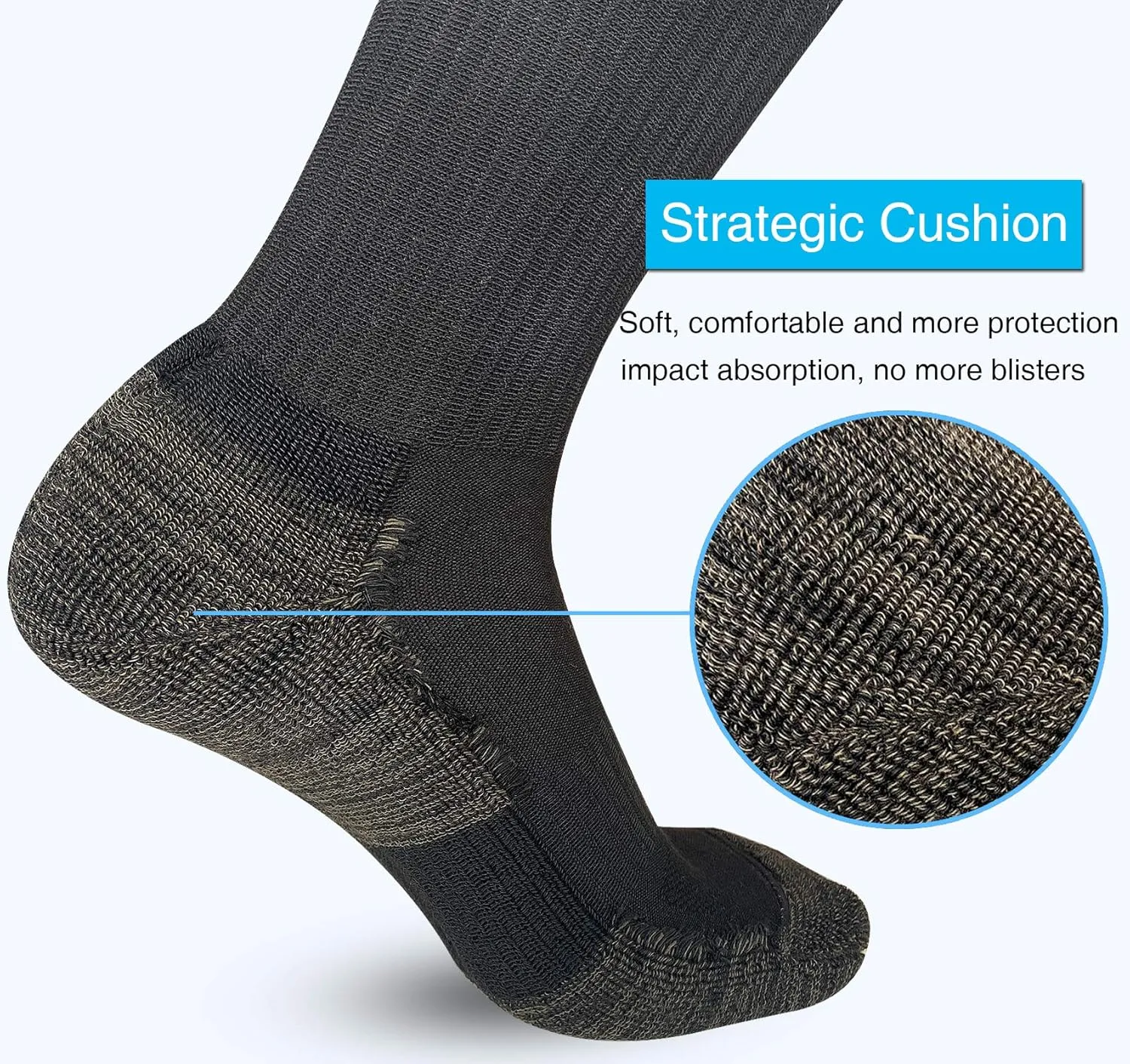 APTYID Men's Moisture Wicking Cushioned Crew Work Boot Socks (4-6 Pairs)