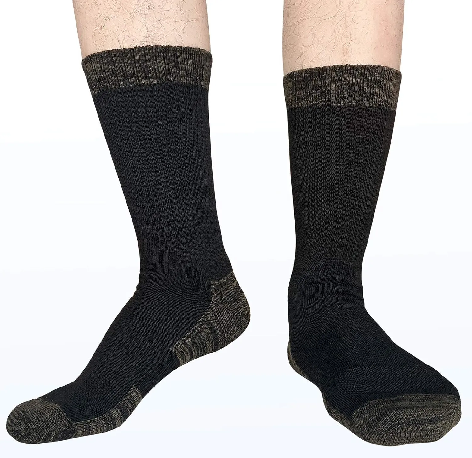 APTYID Men's Moisture Wicking Cushioned Crew Work Boot Socks (4-6 Pairs)