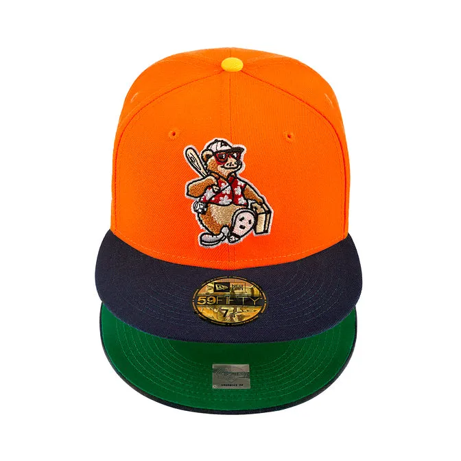 Asheville Tourists Orange & Navy Green uv