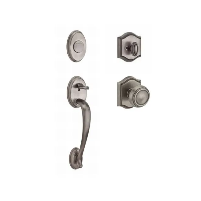 Baldwin Reserve  Columbus Handleset Traditional Knob and Traditional Arch Rose