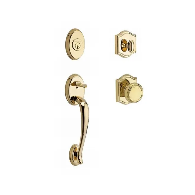 Baldwin Reserve  Columbus Handleset Traditional Knob and Traditional Arch Rose
