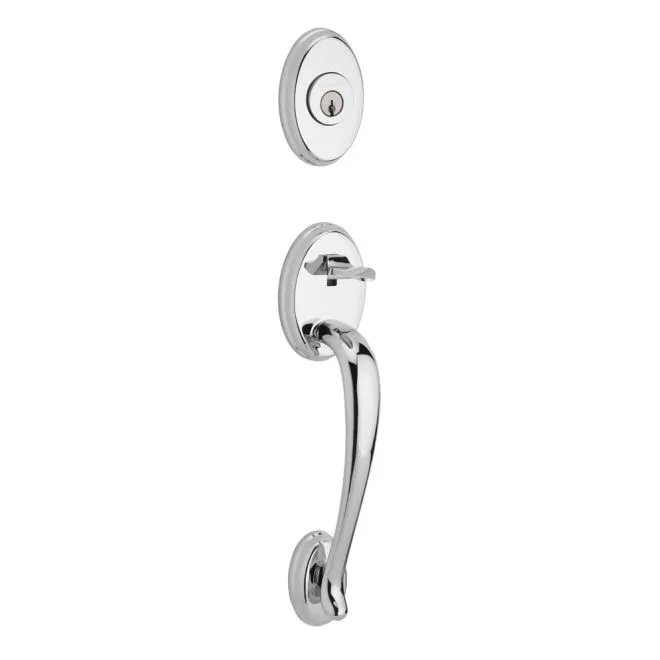 Baldwin Reserve  Columbus Handleset Traditional Knob and Traditional Arch Rose