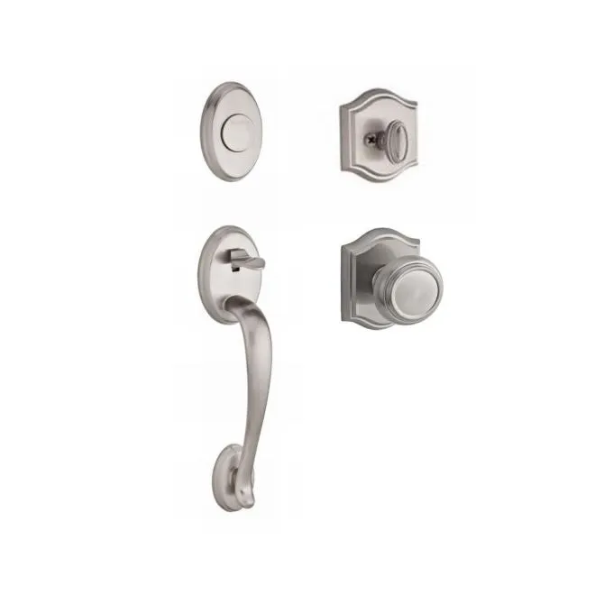 Baldwin Reserve  Columbus Handleset Traditional Knob and Traditional Arch Rose