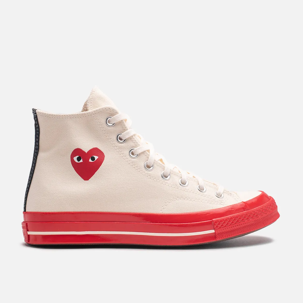 CDG PLAY X CONVERSE CHUCK 70 HIGH - PRISTINE / RED