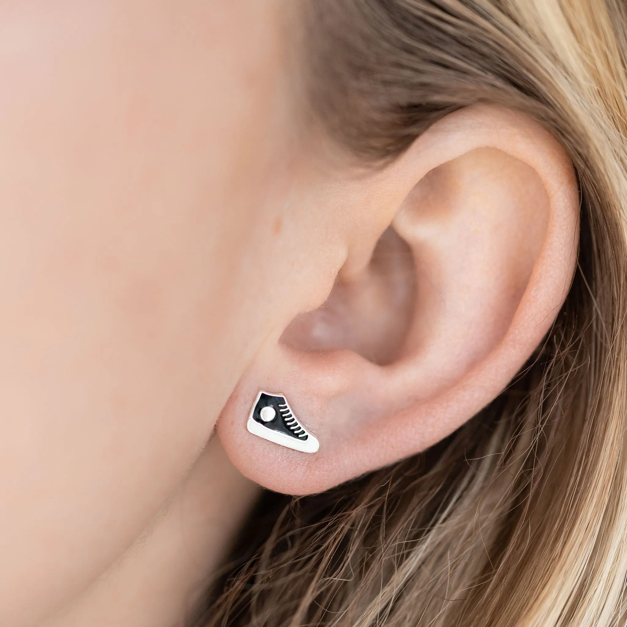 Converse Sneaker Sterling Silver Earrings