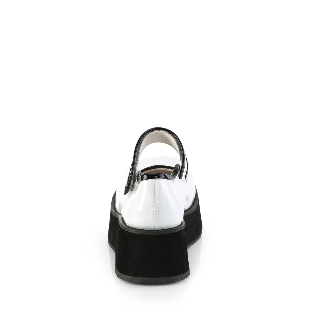 Demonia SPRITE-01 | White Holographic Patent Mary Janes