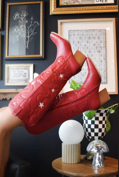 Firecracker Crimson Cowboy Boots