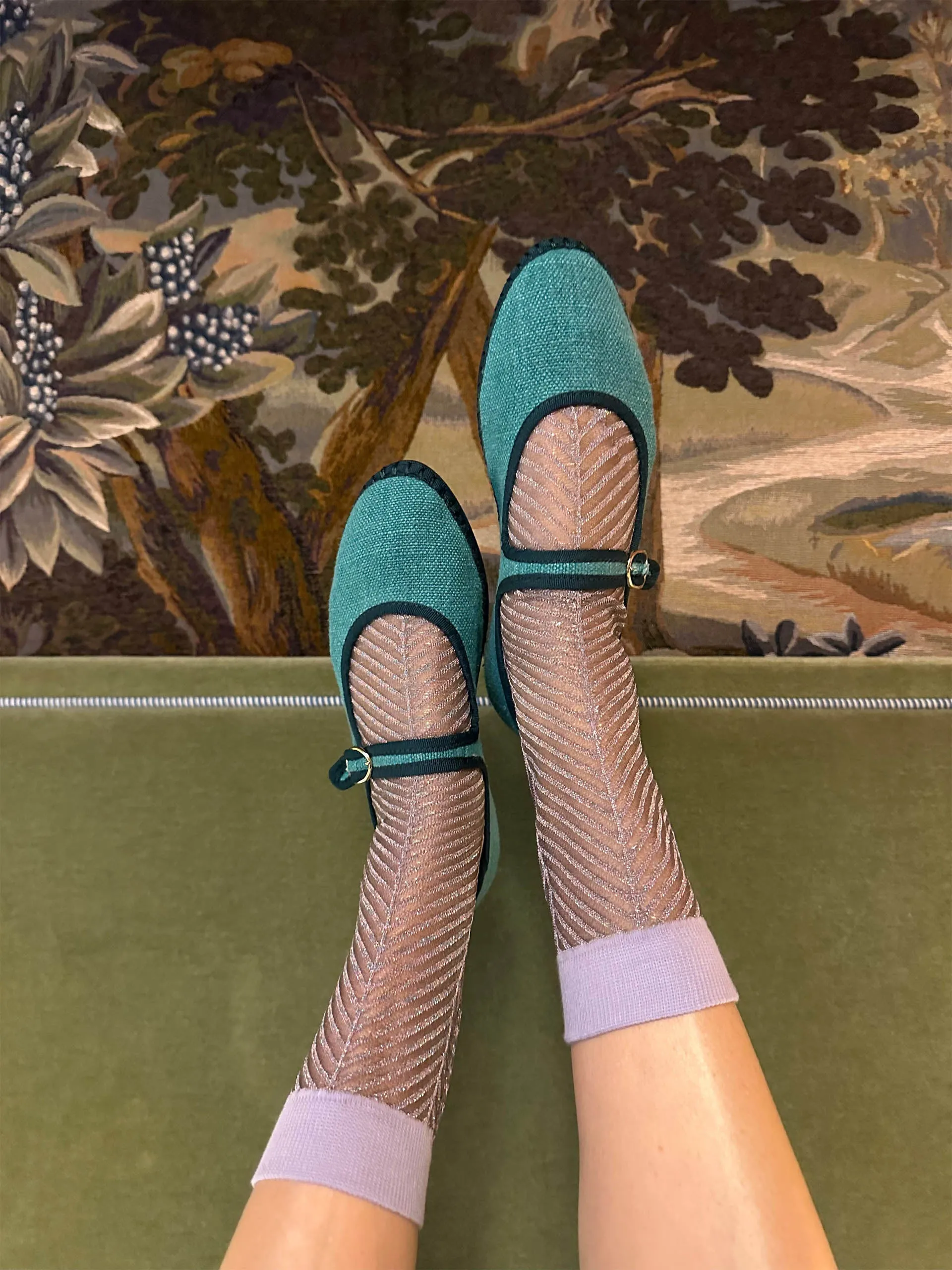 Green Nemo Mary Jane flats
