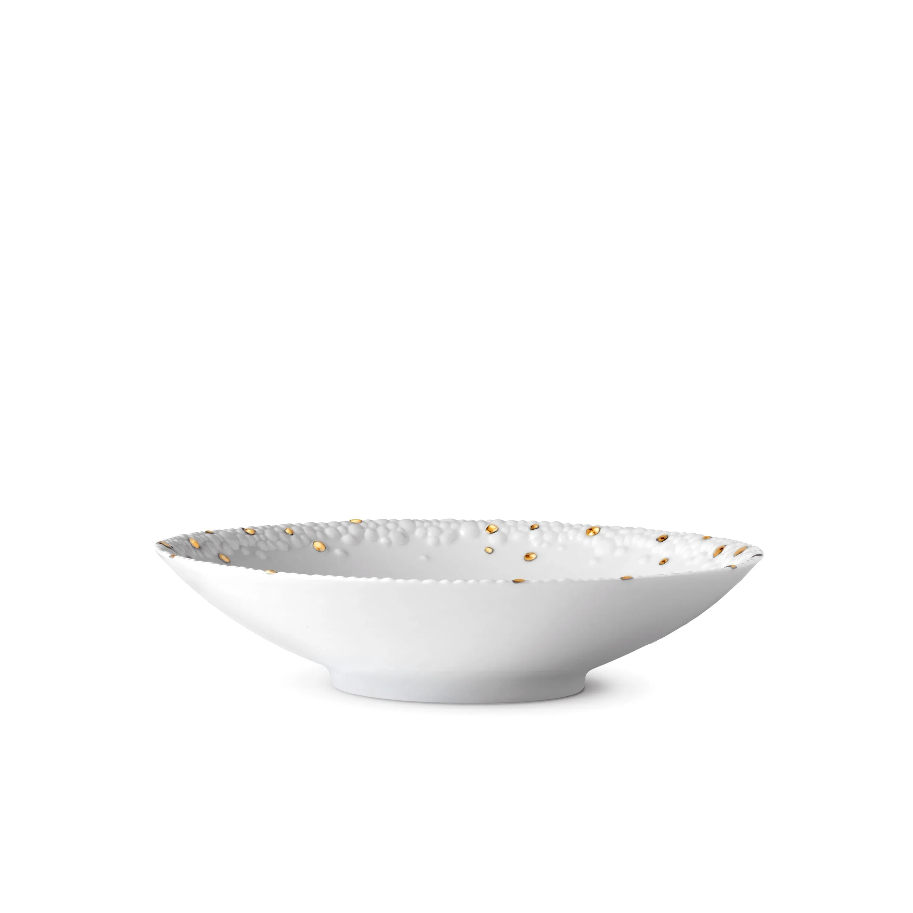 Haas Mojave Soup Plate - White   Gold