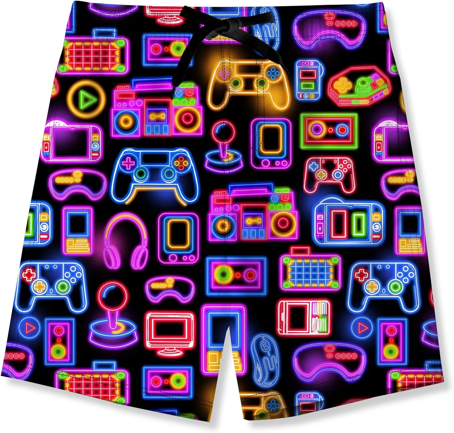 Idgreatim 5-16T Boys Swim Trunks with Compression Liner Summer Beach Quick Dry Swimsuit Bathing Suit