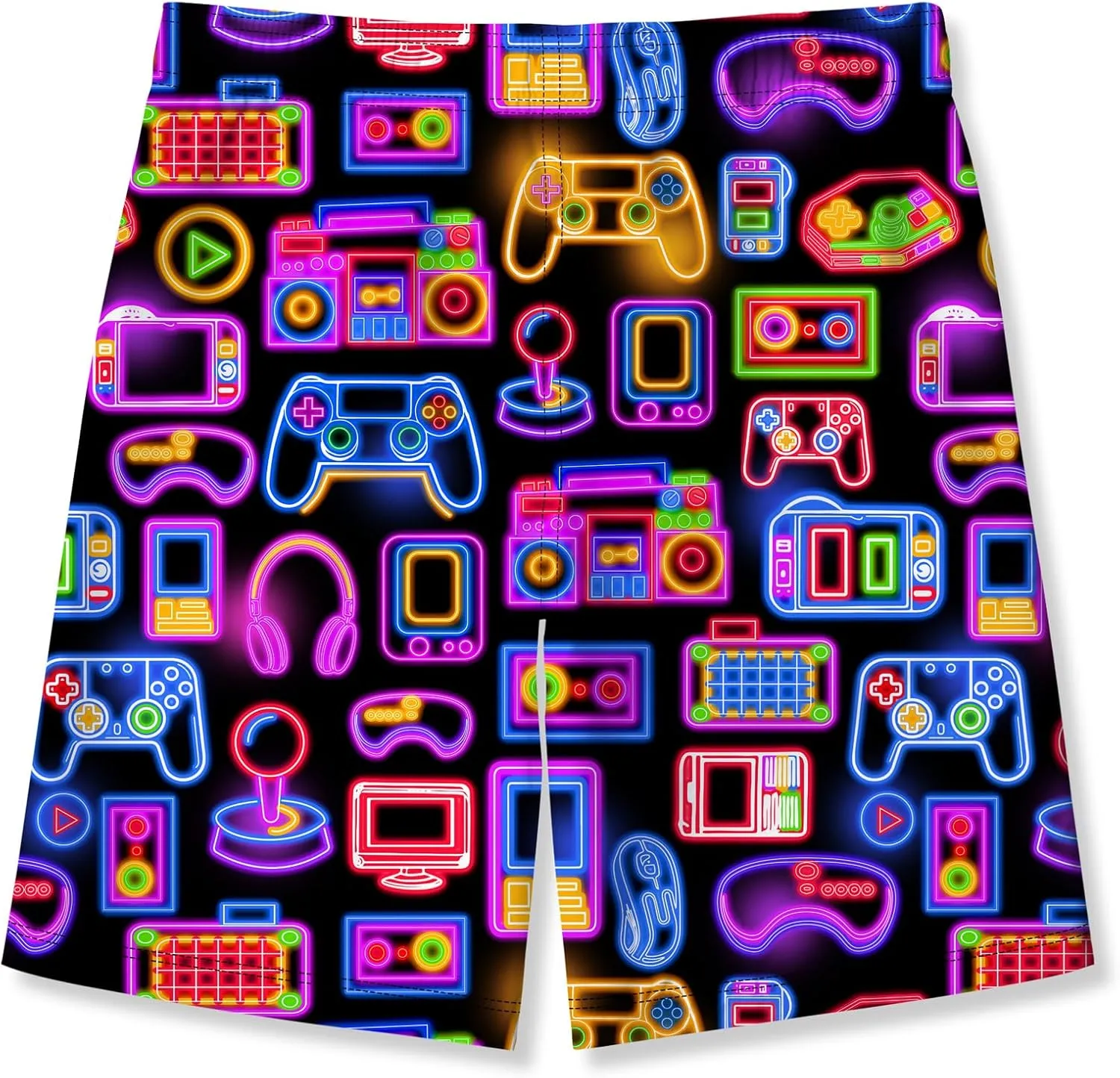 Idgreatim 5-16T Boys Swim Trunks with Compression Liner Summer Beach Quick Dry Swimsuit Bathing Suit