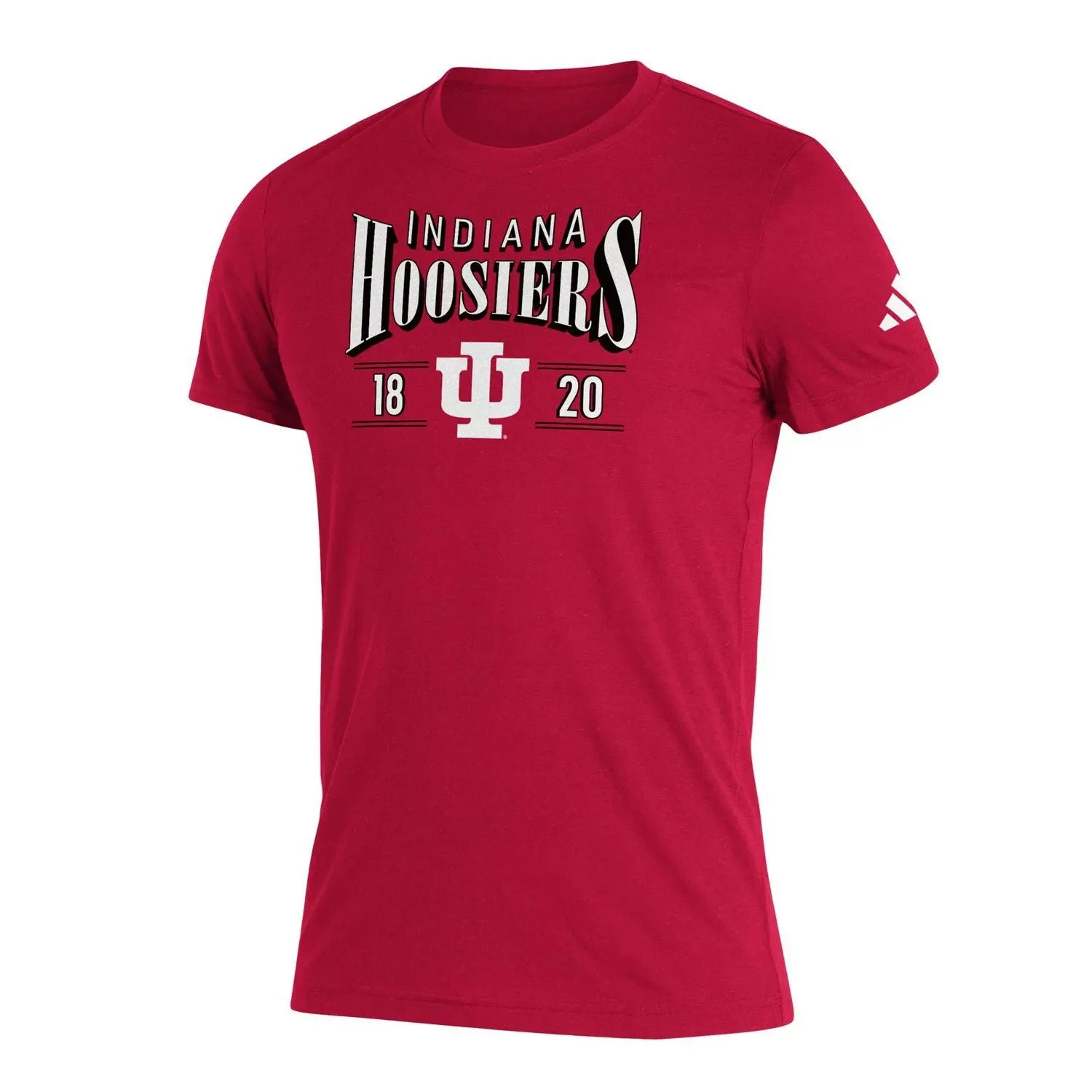 Indiana Hoosiers Along The Shadow Men's Crimson Hoodie, Tri-Blend T-Shirt adidas
