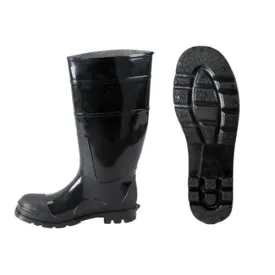 Johnson Wilshire STEEL-12 Black PVC Boots, Size 12 (18821)