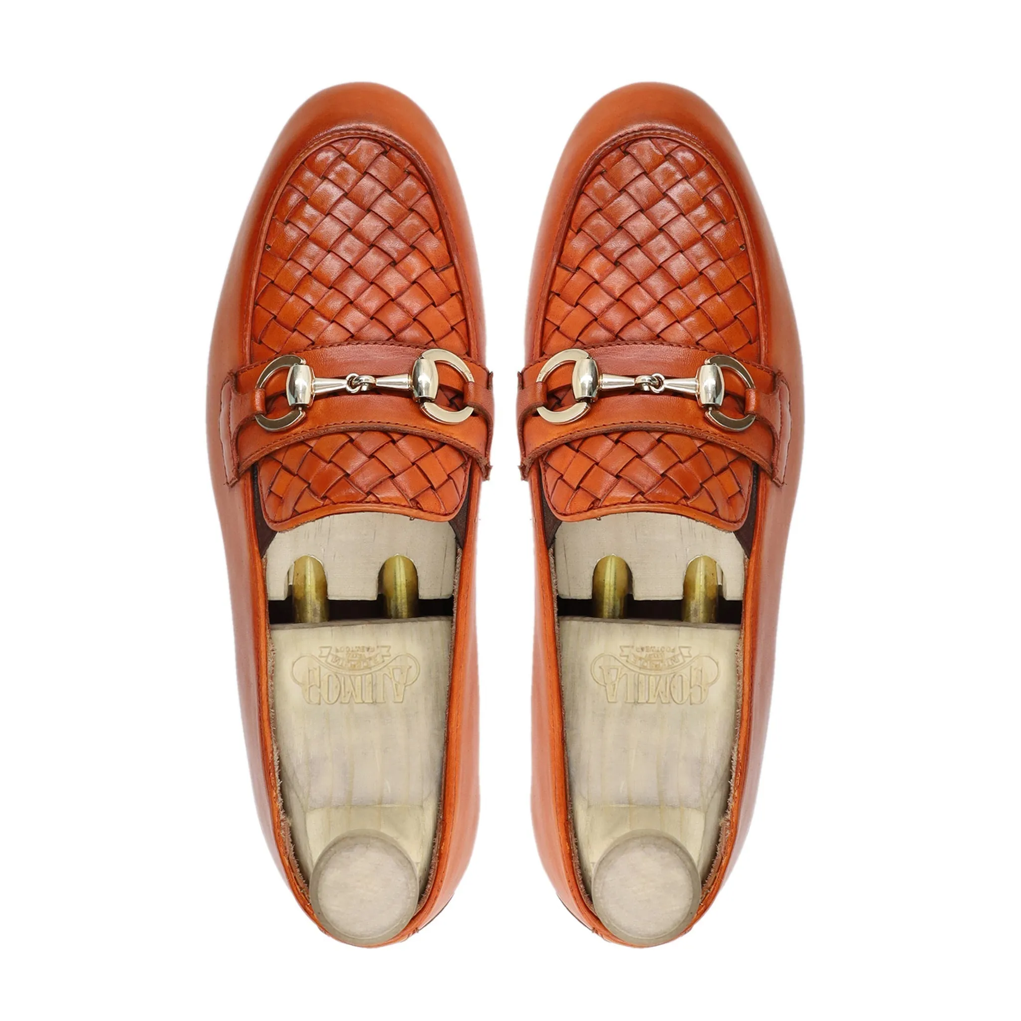 Malmo - Men's Tan Calf and Hand Woven Calf Leather Loafer