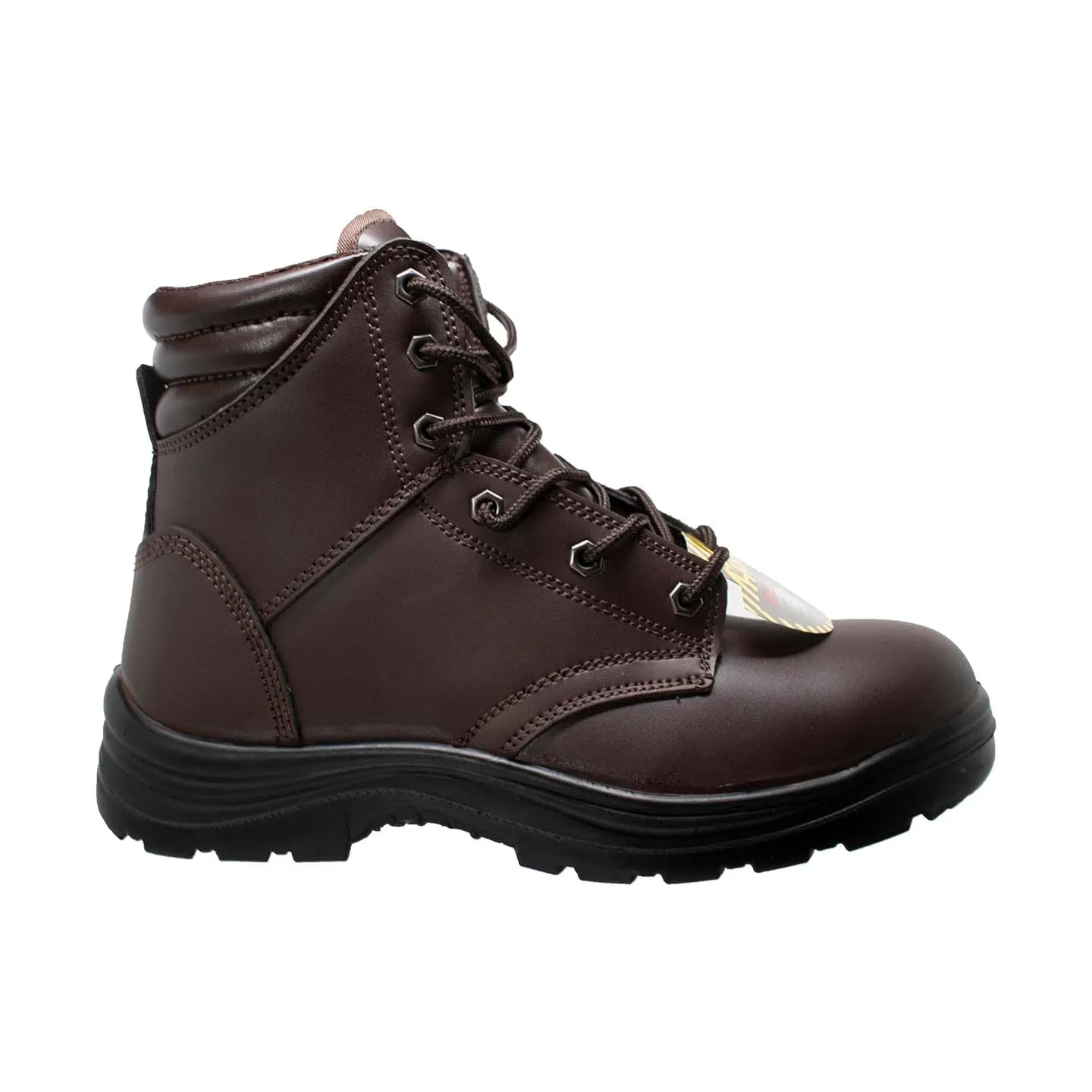 Men's 6" Brown Steel Toe Work Boots - 9895