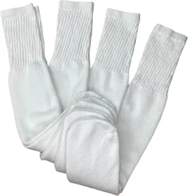 Mens White Tube Socks for Men - Mens Over the Calf Socks - Knee High Long Socks Size 13-17