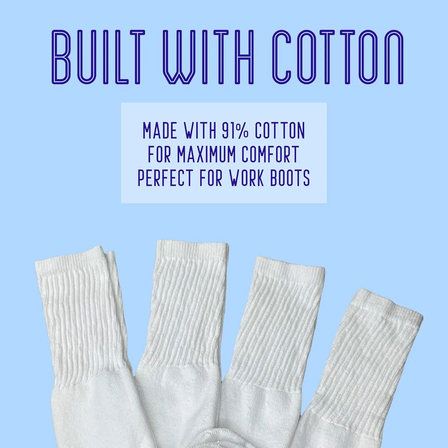 Mens White Tube Socks for Men - Mens Over the Calf Socks - Knee High Long Socks Size 13-17