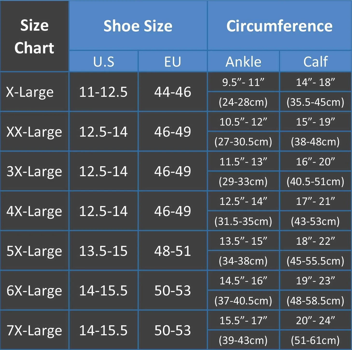 Plus Size Compression Knee High Socks, Wide Calf Extra Large for Men and Women, Comfortable Cotton