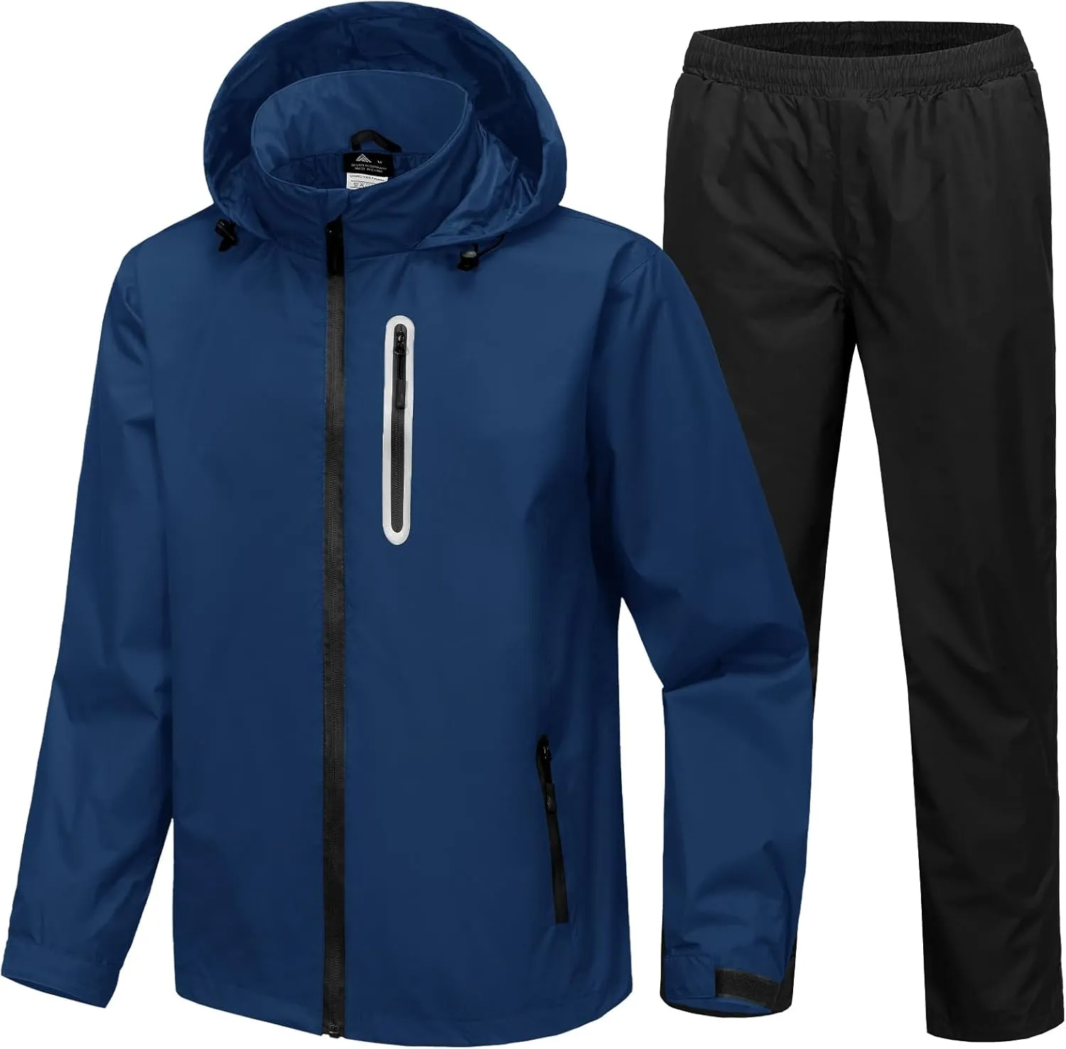 SWISSWELL Men's Waterproof Golf Rain Suit Rain Gear Jacket and Pant Outdoor Lightweight Hooded Raincoat